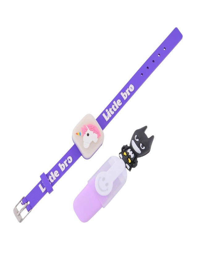 ascension Cute Cartoon Character Kids Rakhi Wrist Slap Band for Kids Cute Fancy Soft Rubber Bracelet for Girls & Boys Brother With Key Chain Gift For Raksha Bandhan & Roli Tilak - Image 3